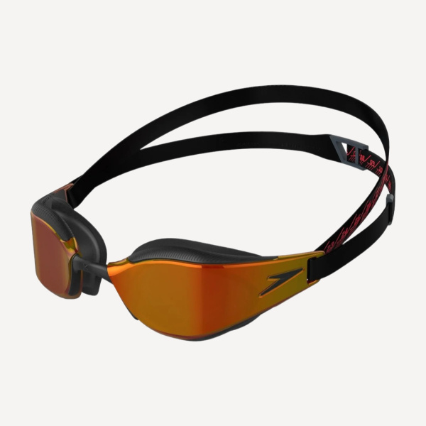 Очки для плавания Speedo Fastskin Hyper Elite Mirror (зеркальные; черный/оранжевый/золотой)